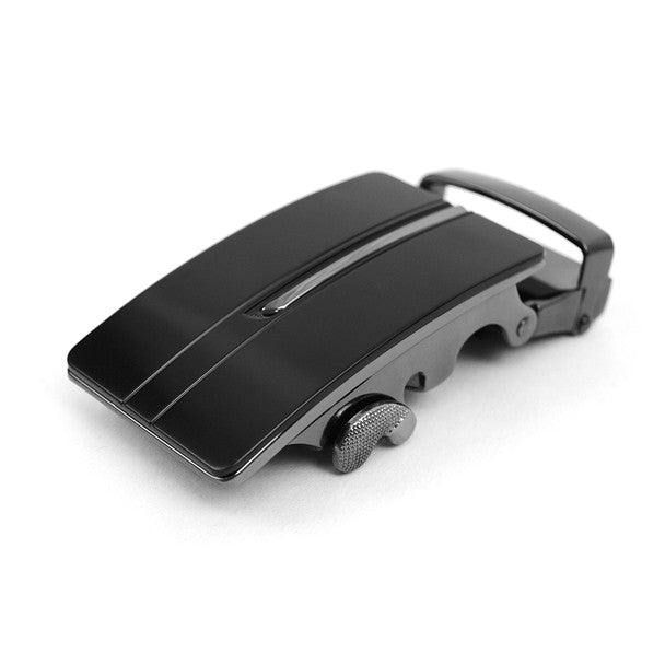 Men's Genuine Leather Sliding Buckle Ratchet Belt MGLBB27 - Bundle Bus