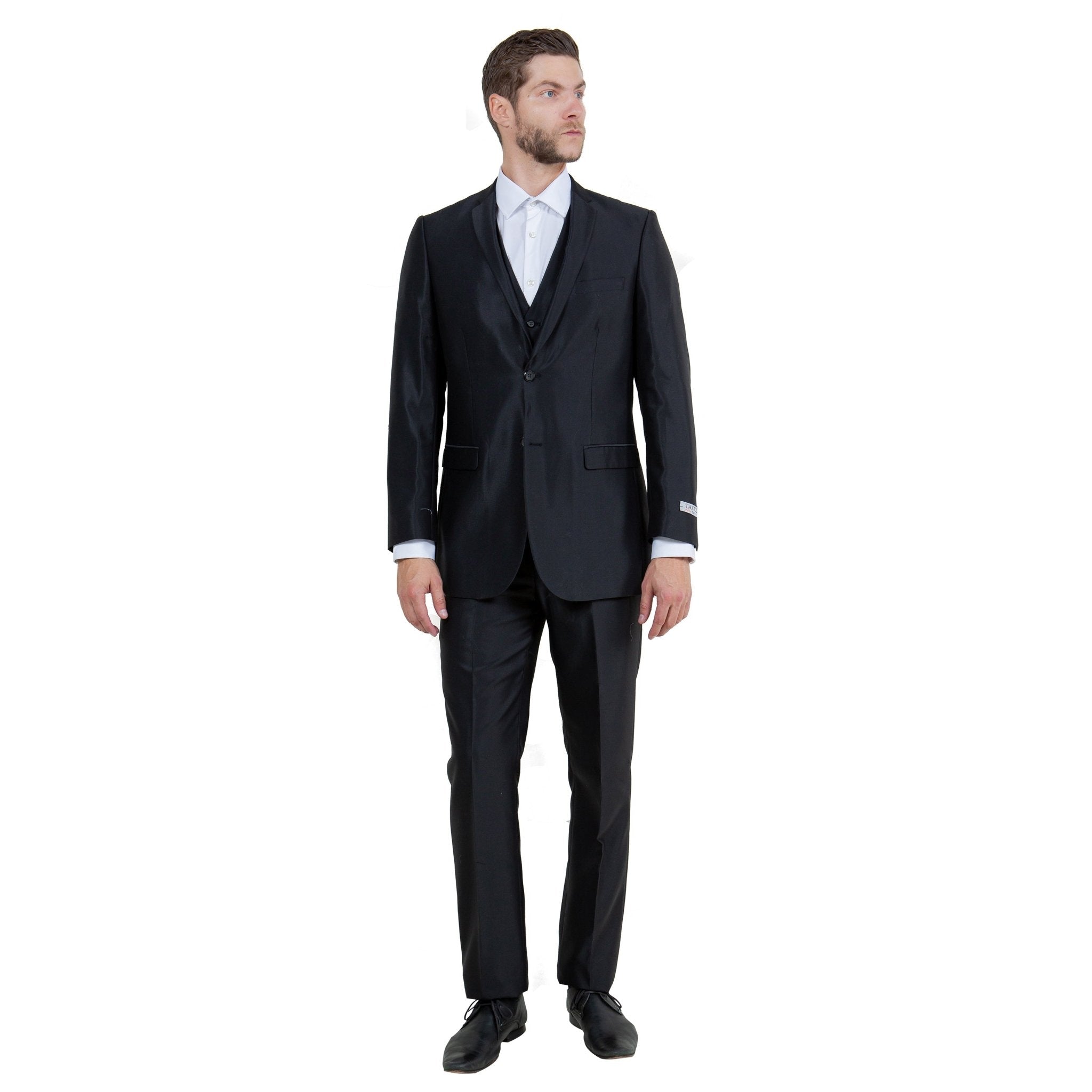 Men's Sharskin Slim - Fit 3 - Piece Suit - Bundle Bus