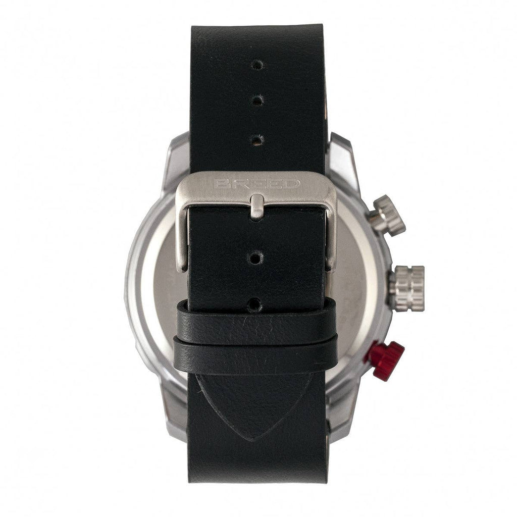 Breed Manuel Chronograph Leather-Band Watch with Date