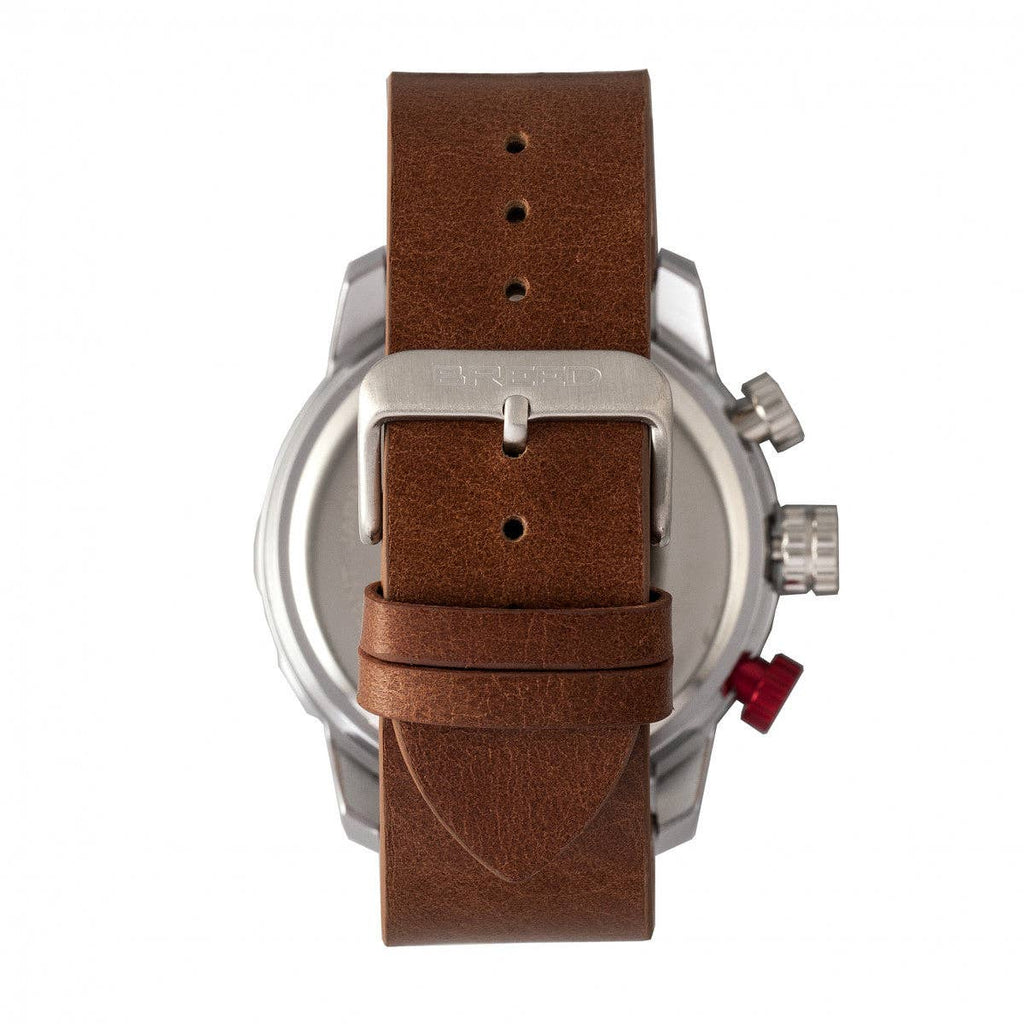 Breed Manuel Chronograph Leather-Band Watch with Date