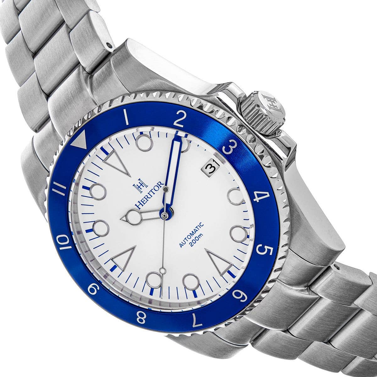 Heritor Automatic Luciano Bracelet Diver Watch with Date
