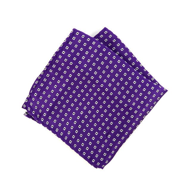 3pc Men's Purple Clip-on Suspenders, Dots Bow Tie & Hanky Sets - FYBTHSU-PUR#2 - Bundle Bus
