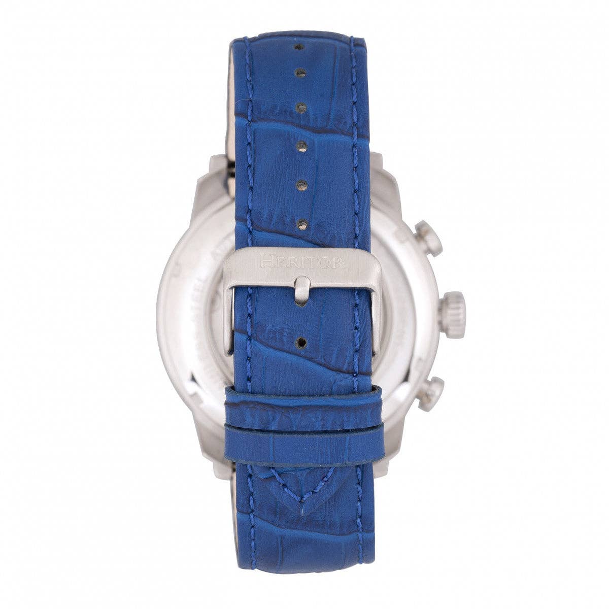 Heritor Automatic Arthur Semi-Skeleton Leather-Band Watch
