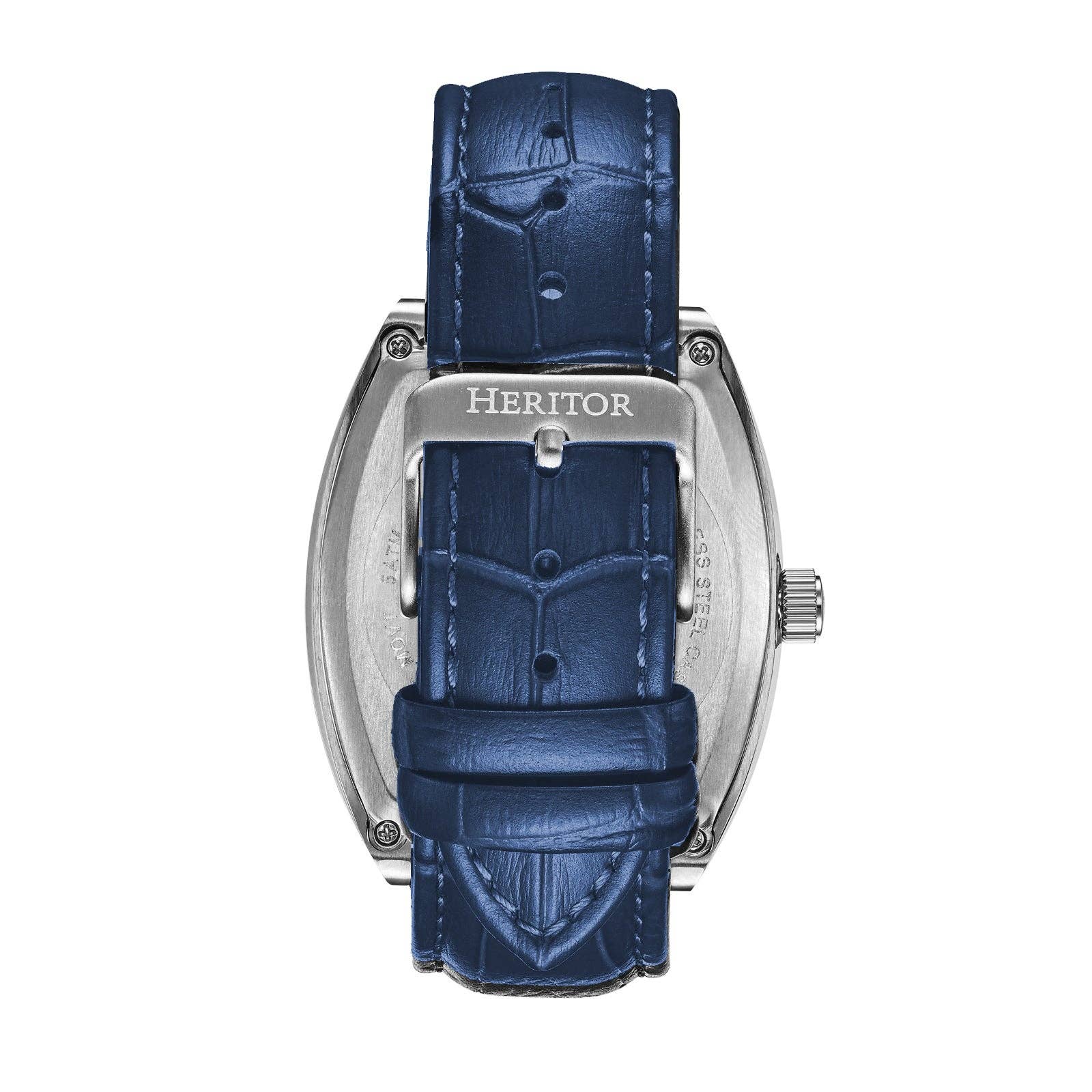 Heritor Automatic Masterson Semi-Skeleton Leather-Band Watch