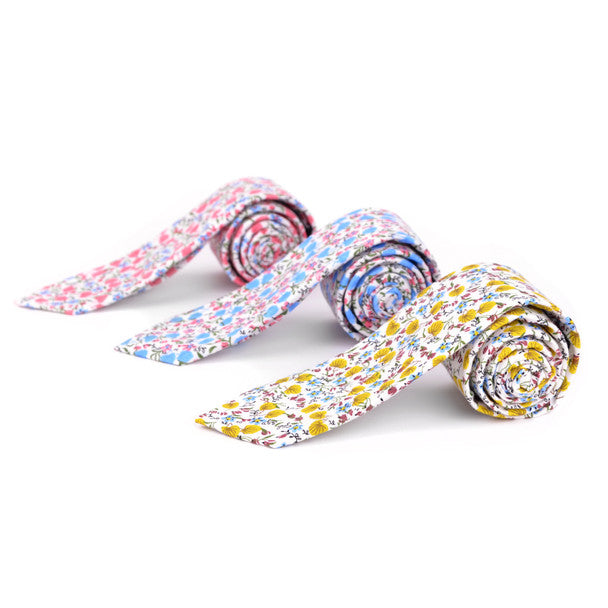 Floral Cotton Slim Tie 2.5" - NVC-FLORAL5
