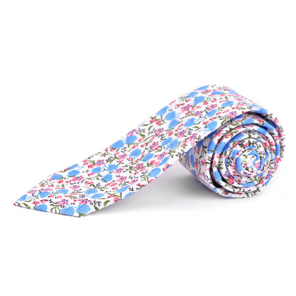 Floral Cotton Slim Tie 2.5" - NVC-FLORAL5