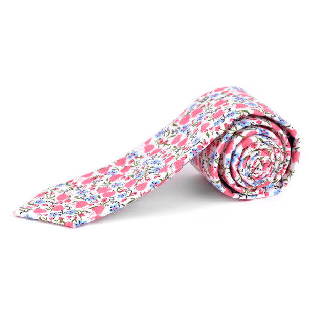 Floral Cotton Slim Tie 2.5" - NVC-FLORAL5