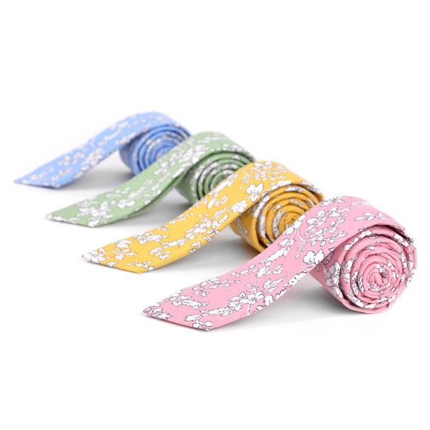 Floral Cotton Slim Tie 2.5" - NVC-FLORAL6