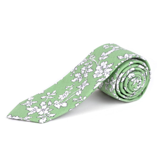 Floral Cotton Slim Tie 2.5" - NVC-FLORAL6