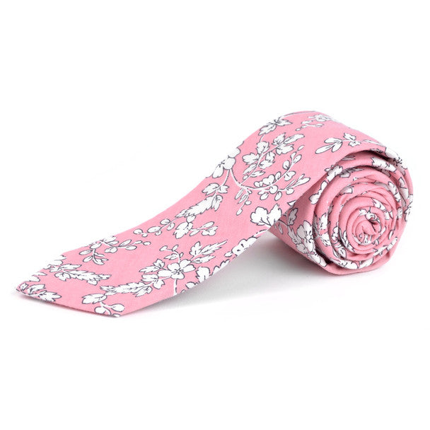 Floral Cotton Slim Tie 2.5" - NVC-FLORAL6