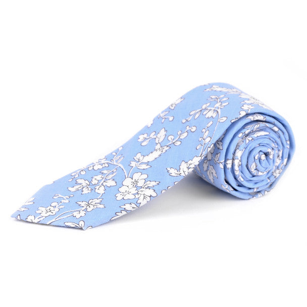Floral Cotton Slim Tie 2.5" - NVC-FLORAL6