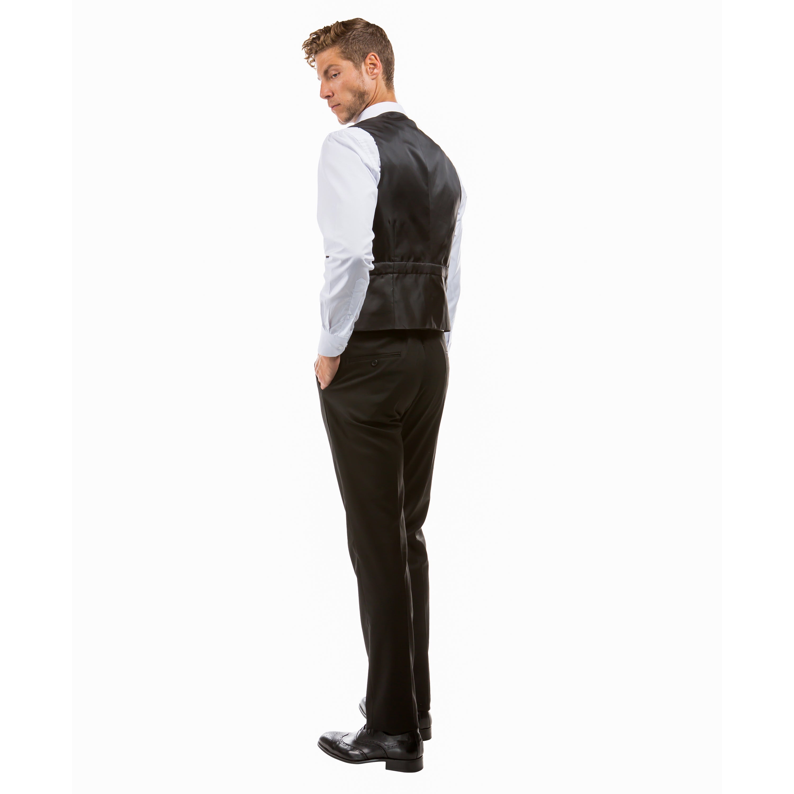 Men's Tailored - Fit Suits Separates Vest - Bundle Bus
