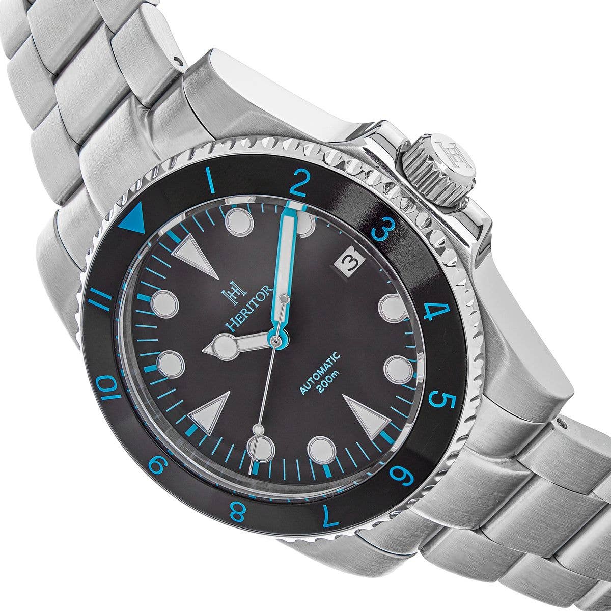 Heritor Automatic Luciano Bracelet Diver Watch with Date