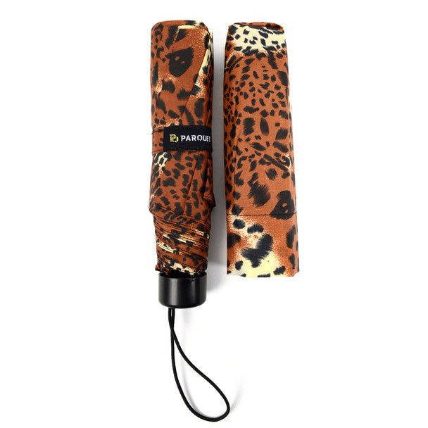 Animal Print Compact Umbrella with Plastic Handle - UM5006 - Bundle Bus