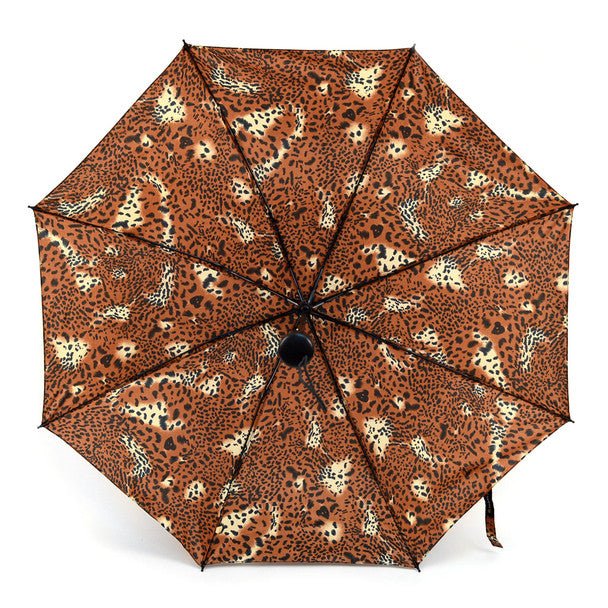 Animal Print Compact Umbrella with Plastic Handle - UM5006 - Bundle Bus