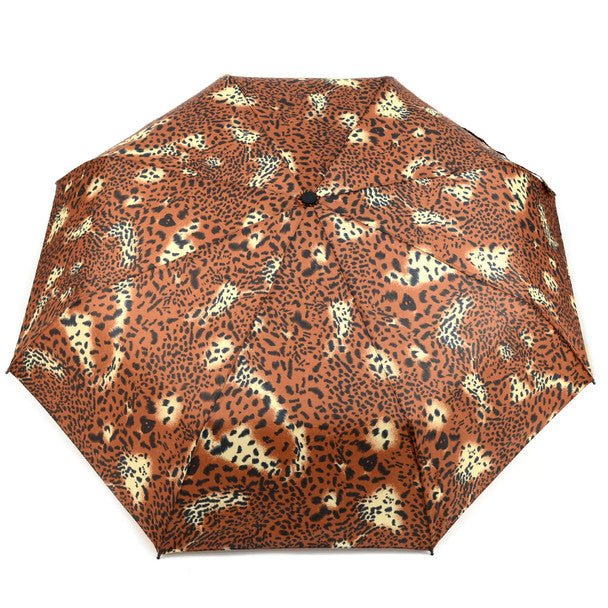 Animal Print Compact Umbrella with Plastic Handle - UM5006 - Bundle Bus