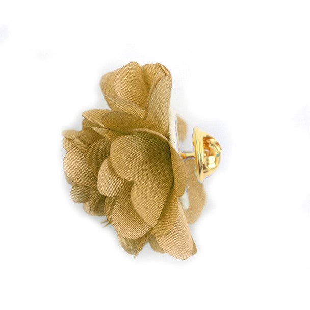 Assorted Solid Mini Bouquet Clutch Back Flower Lapel Pin 4pc Combo Set 4FLP-GD - Bundle Bus