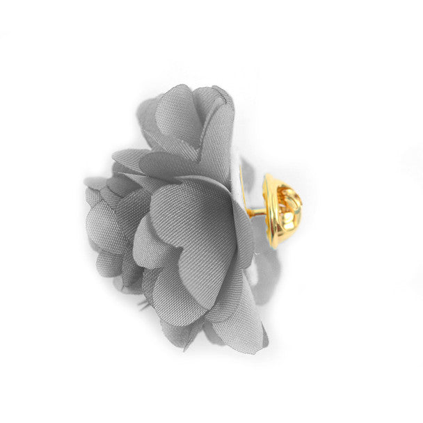 Assorted Solid Mini Bouquet Clutch Back Flower Lapel Pin 4pc Combo Set 4FLP-WHT - Bundle Bus