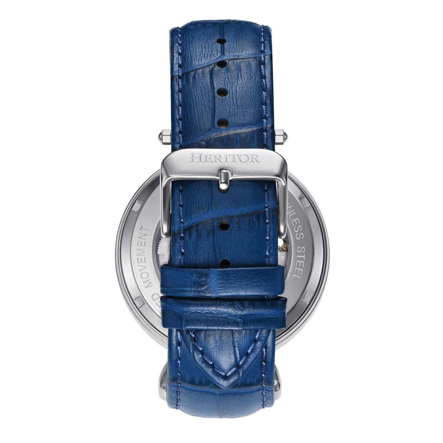 Heritor Automatic Lincoln Semi-Skeleton Leather-Band Watch