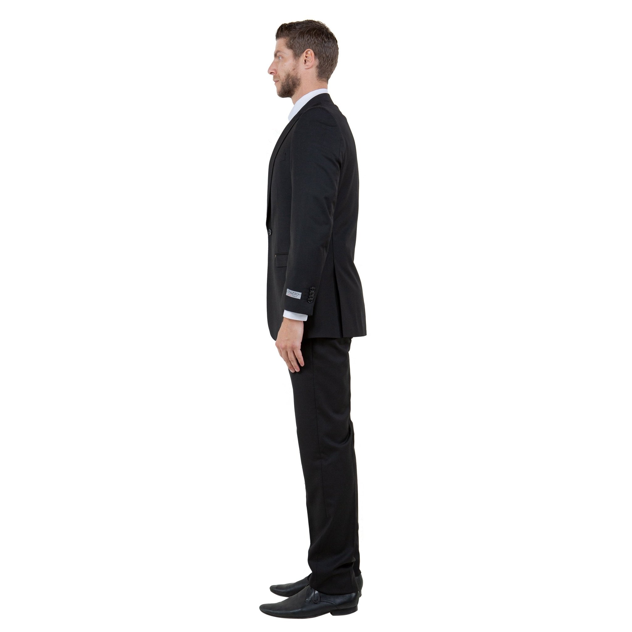 Black Solid 2 - PC Slim Fit Performance Stretch Suits - Bundle Bus