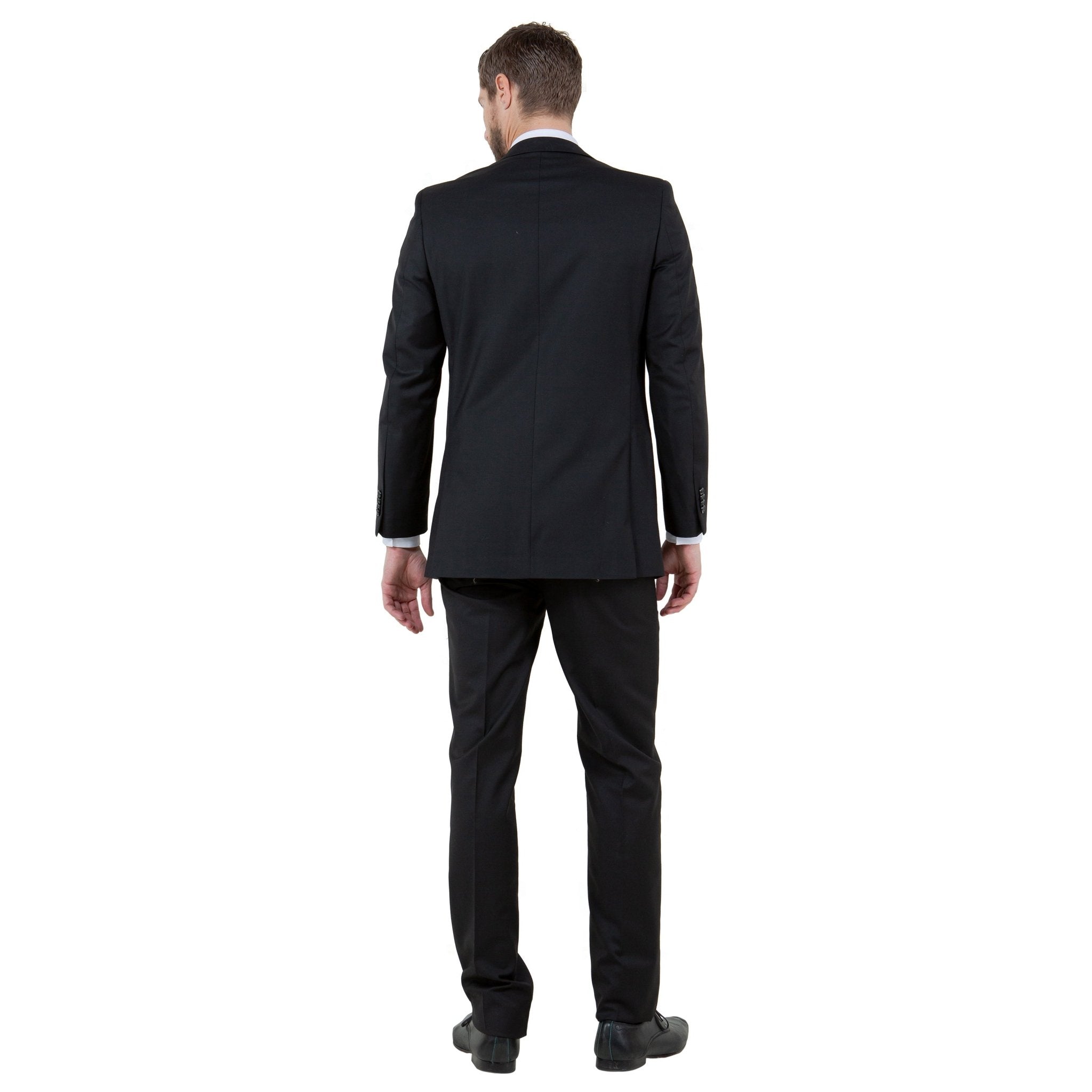 Black Solid 2 - PC Slim Fit Performance Stretch Suits - Bundle Bus