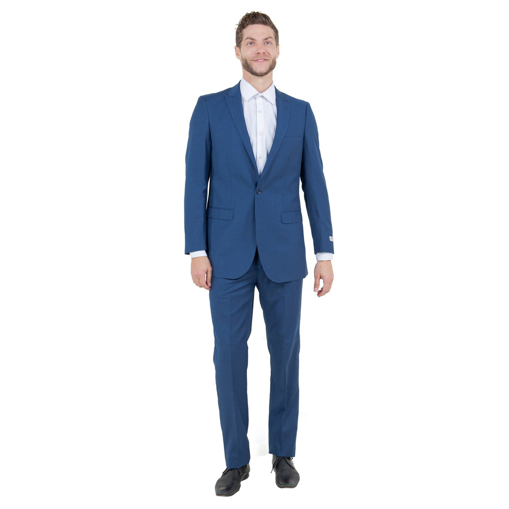 Blue Solid 2 - PC Slim Fit Performance Stretch Suits - Bundle Bus