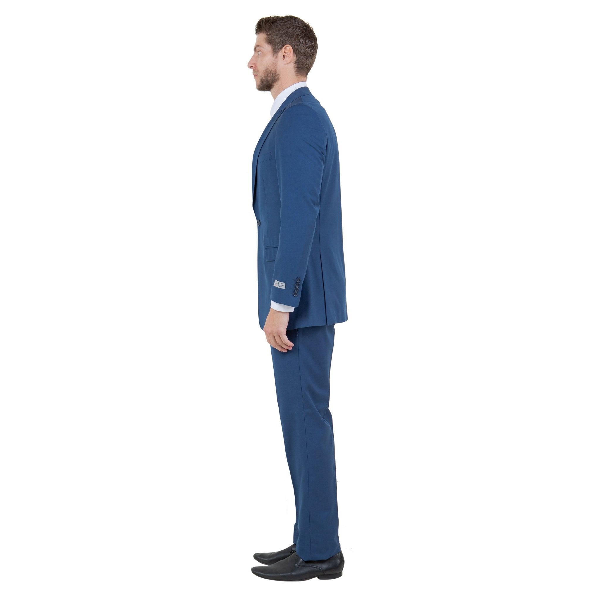 Blue Solid 2 - PC Slim Fit Performance Stretch Suits - Bundle Bus