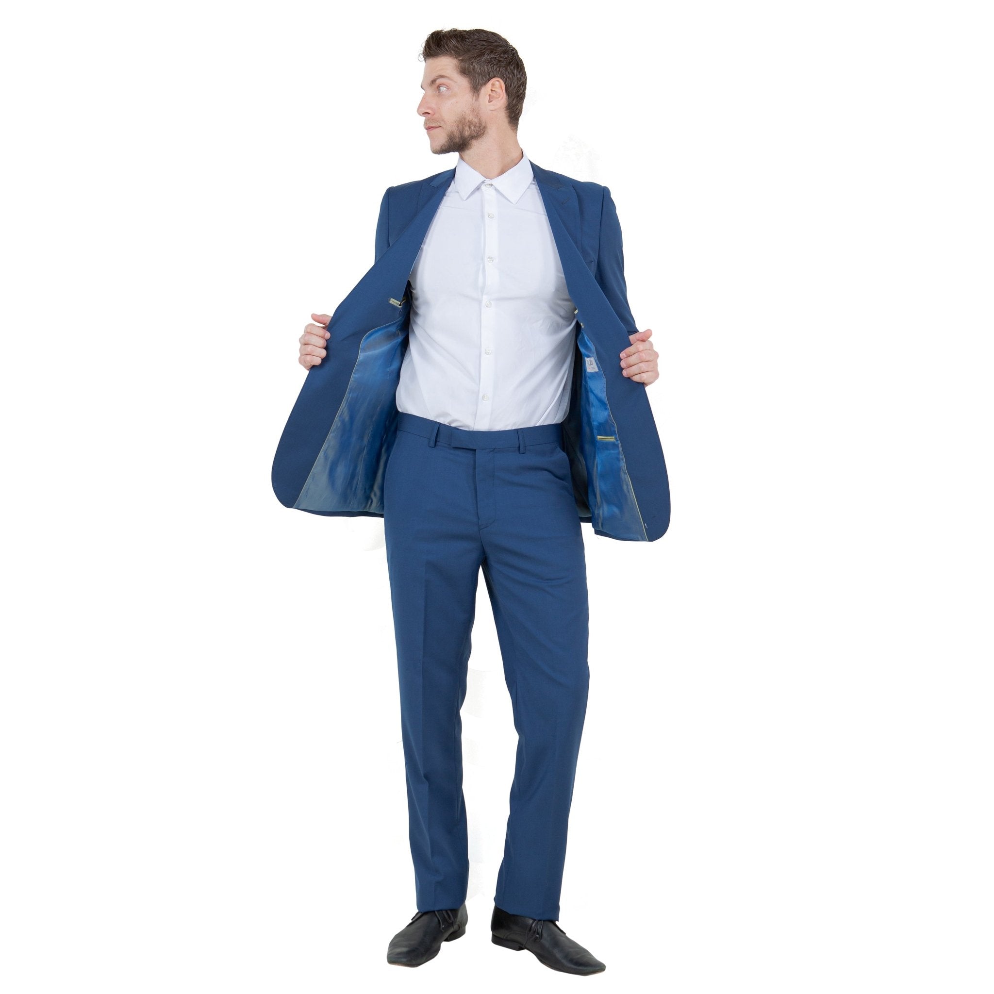 Blue Solid 2 - PC Slim Fit Performance Stretch Suits - Bundle Bus