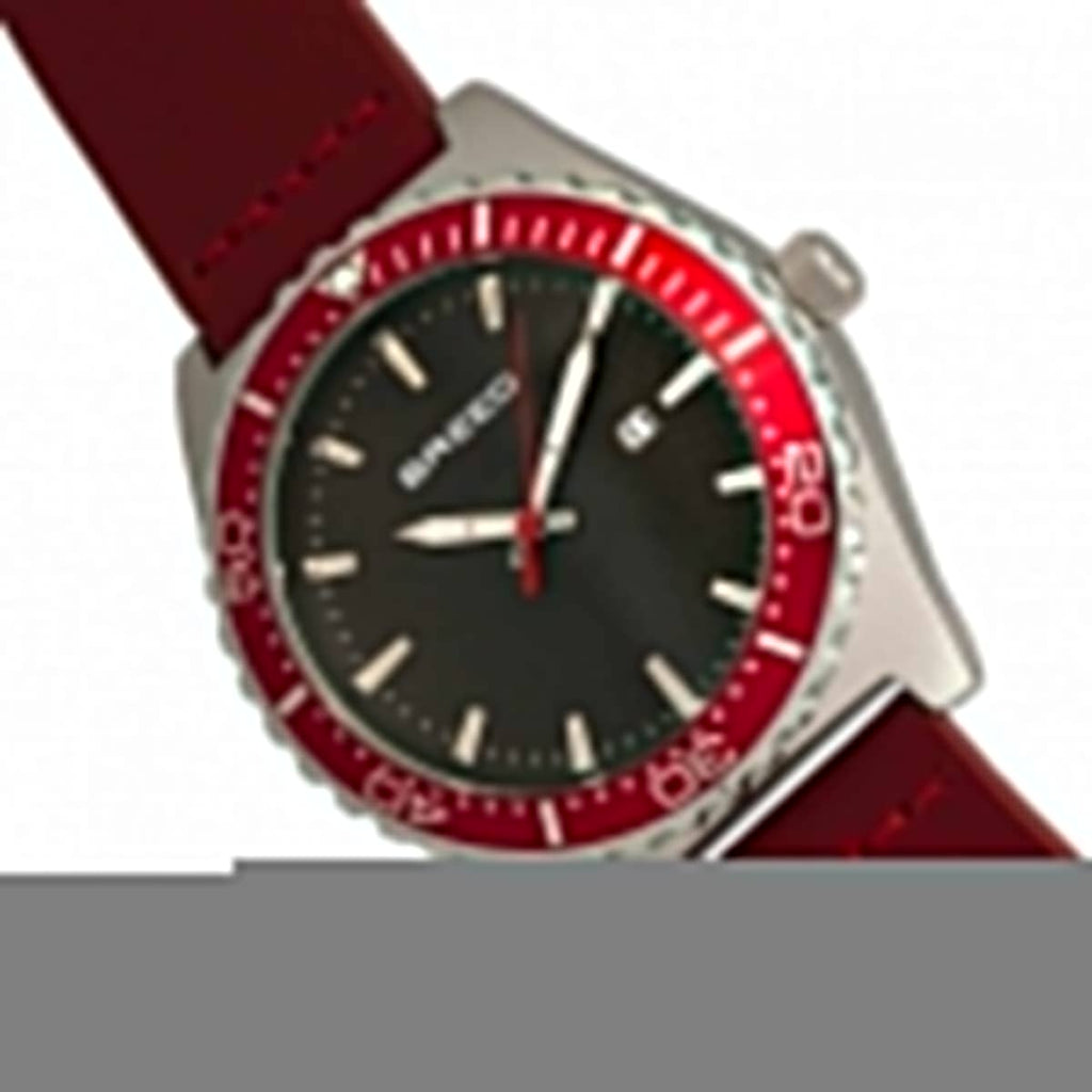 Breed Ranger Leather - Band Watch with Date and Luminous Hands - Bundle Bus