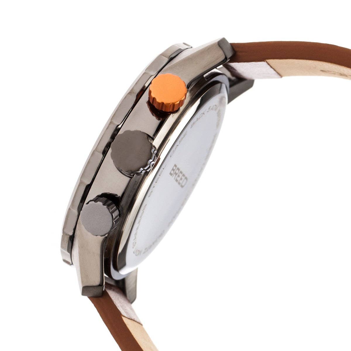 Breed Manuel Chronograph Leather-Band Watch with Date