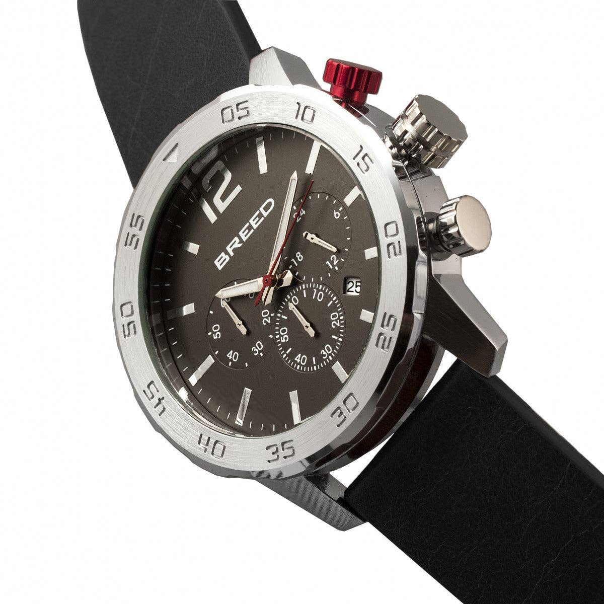Breed Manuel Chronograph Leather-Band Watch with Date