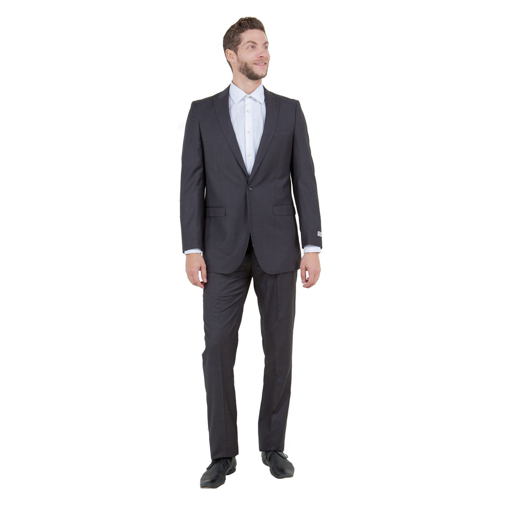 Dk. Gray Solid 2 - PC Slim Fit Performance Stretch Suits - Bundle Bus