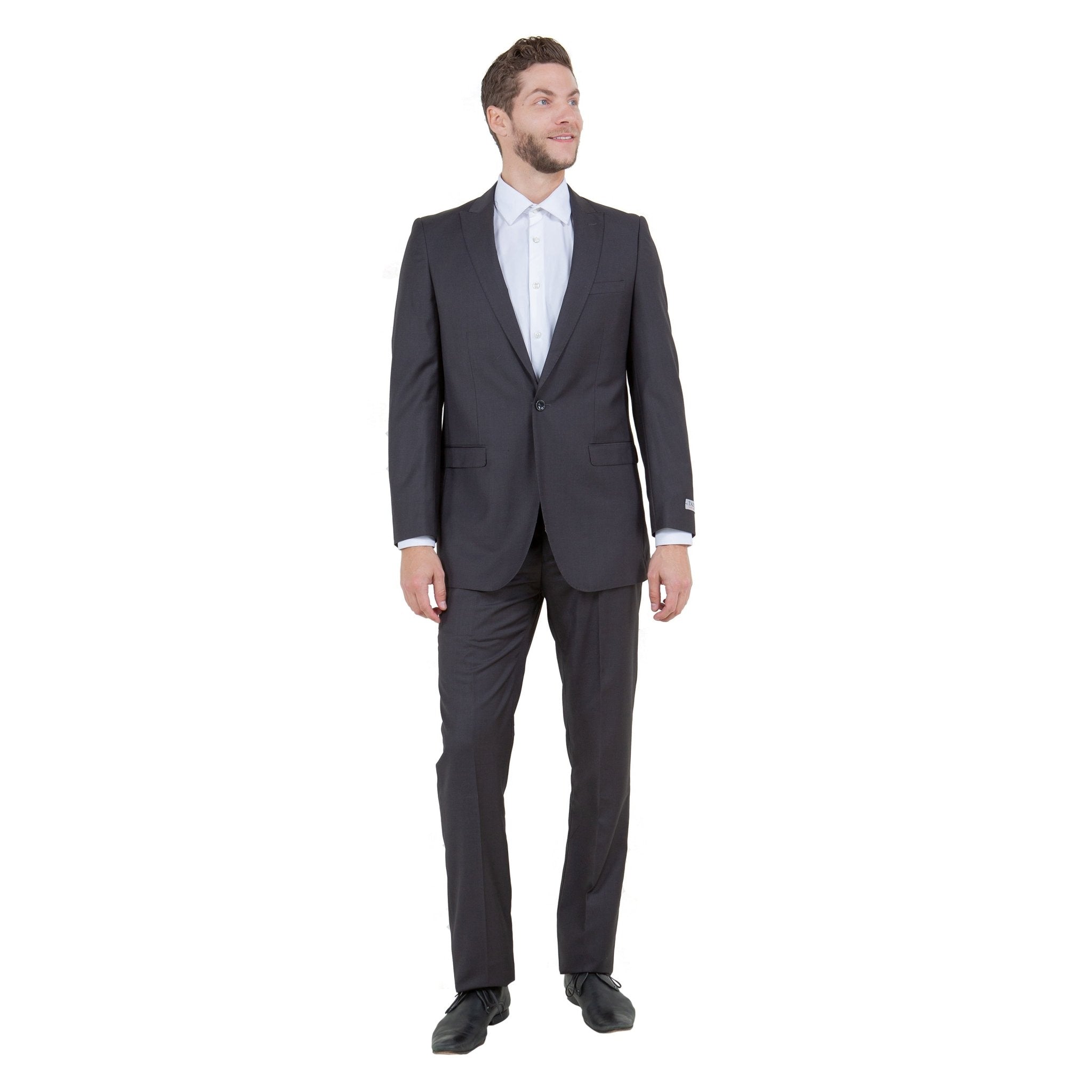 Dk. Gray Solid 2 - PC Slim Fit Performance Stretch Suits - Bundle Bus