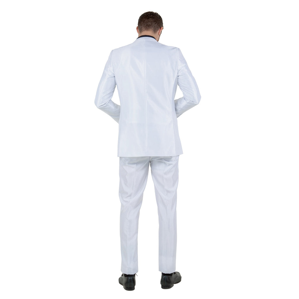 Dk. Taupe Men's Sharskin Slim - Fit 3 - Piece Suit - Bundle Bus
