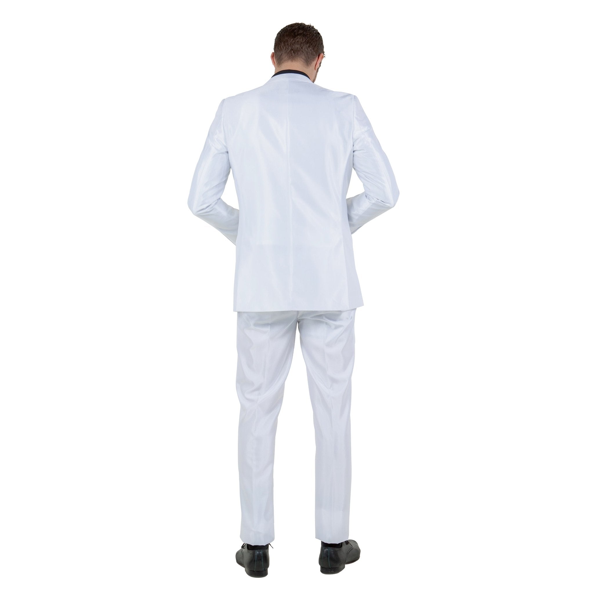 Dk. Taupe Men's Sharskin Slim - Fit 3 - Piece Suit - Bundle Bus