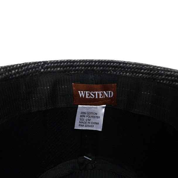 Fall/Winter Black Trilby Fedora Hat with Gray Dots & Black Band Trim - H1805260 - Bundle Bus