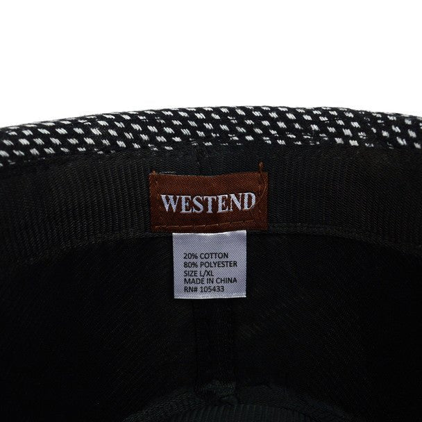 Fall/Winter Black Trilby Fedora Hat with White Dots & Black Band Trim - H1805259 - Bundle Bus