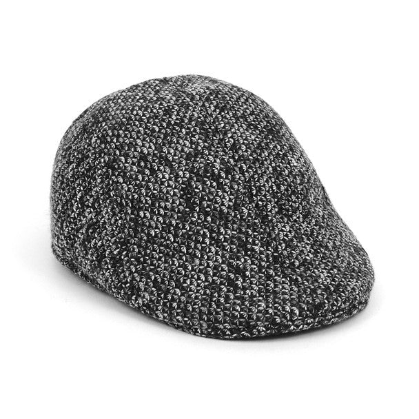 Fall/Winter Black & White Speckled Weave Textured Ivy Hat - H1805055 - Bundle Bus