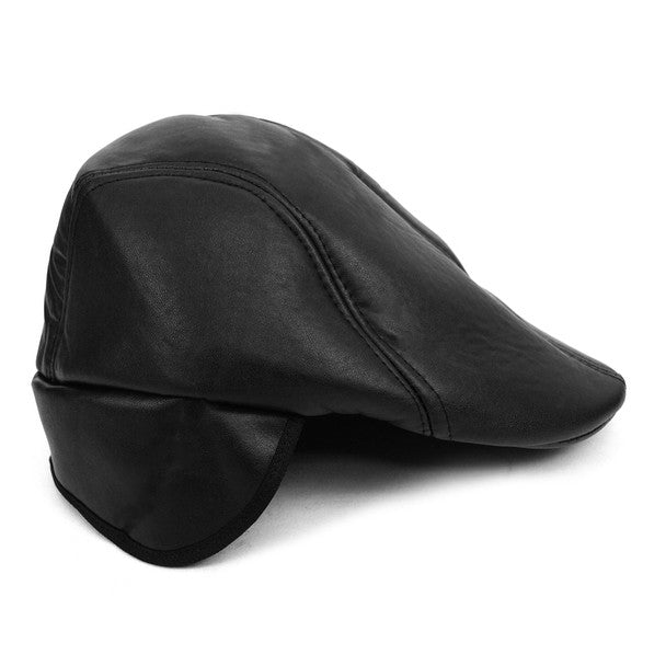 Fall/Winter Traditional Leather Ivy Hat with Ear Flaps - H177306 - Bundle Bus