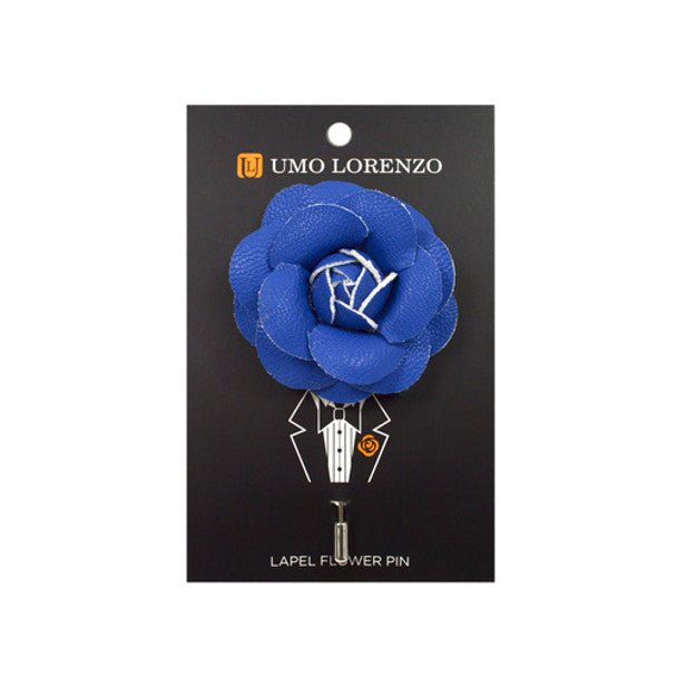 Faux Leather Poly Flower Lapel Pins - Bundle Bus