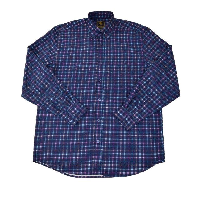 FX Fusion Stretch Print Long Sleeve Dress Shirt - Bundle Bus
