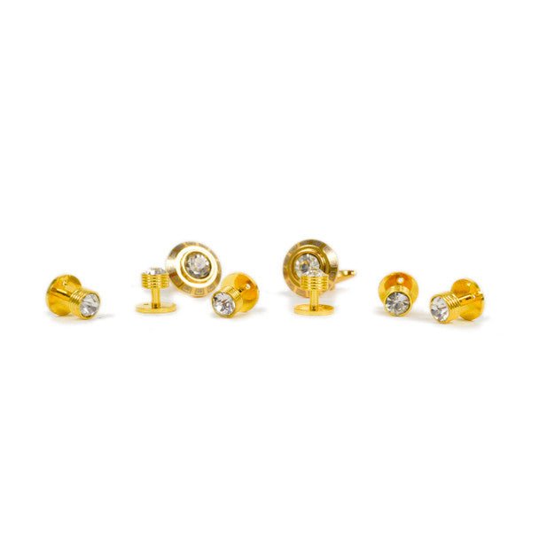 Gold-tone Brass Cufflink & 6 Stud Set CSS1705 - Bundle Bus