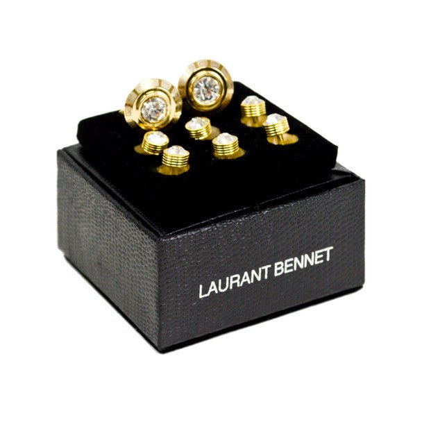 Gold-tone Brass Cufflink & 6 Stud Set CSS1705 - Bundle Bus
