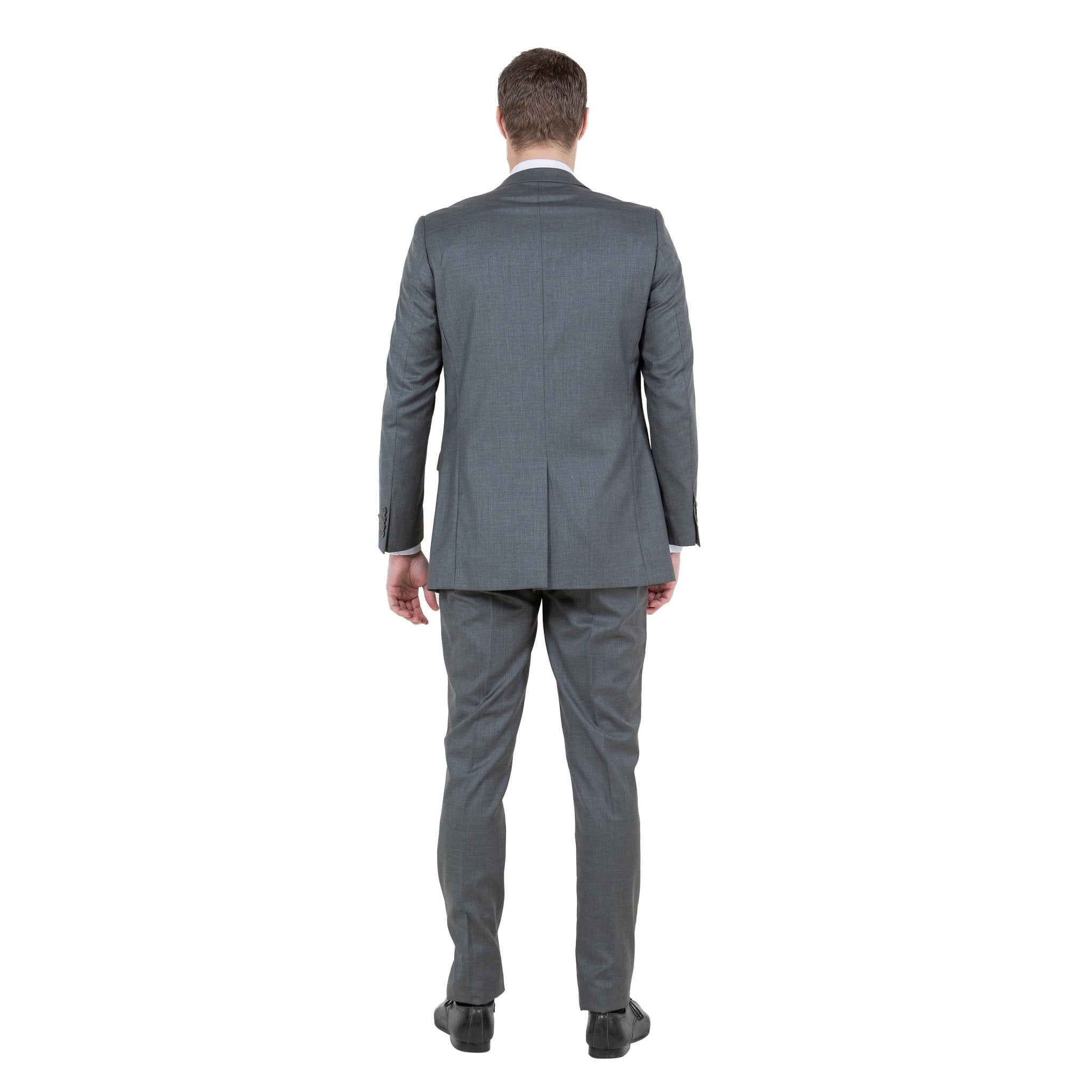 Green Slate Men's 2pc Sharkskin Suit Slim - Fit - Bundle Bus