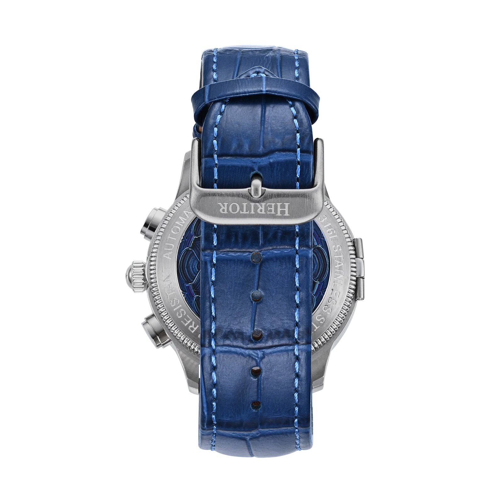 Heritor Automatic Apostle Leather Band Watch with Day/Date - Bundle Bus