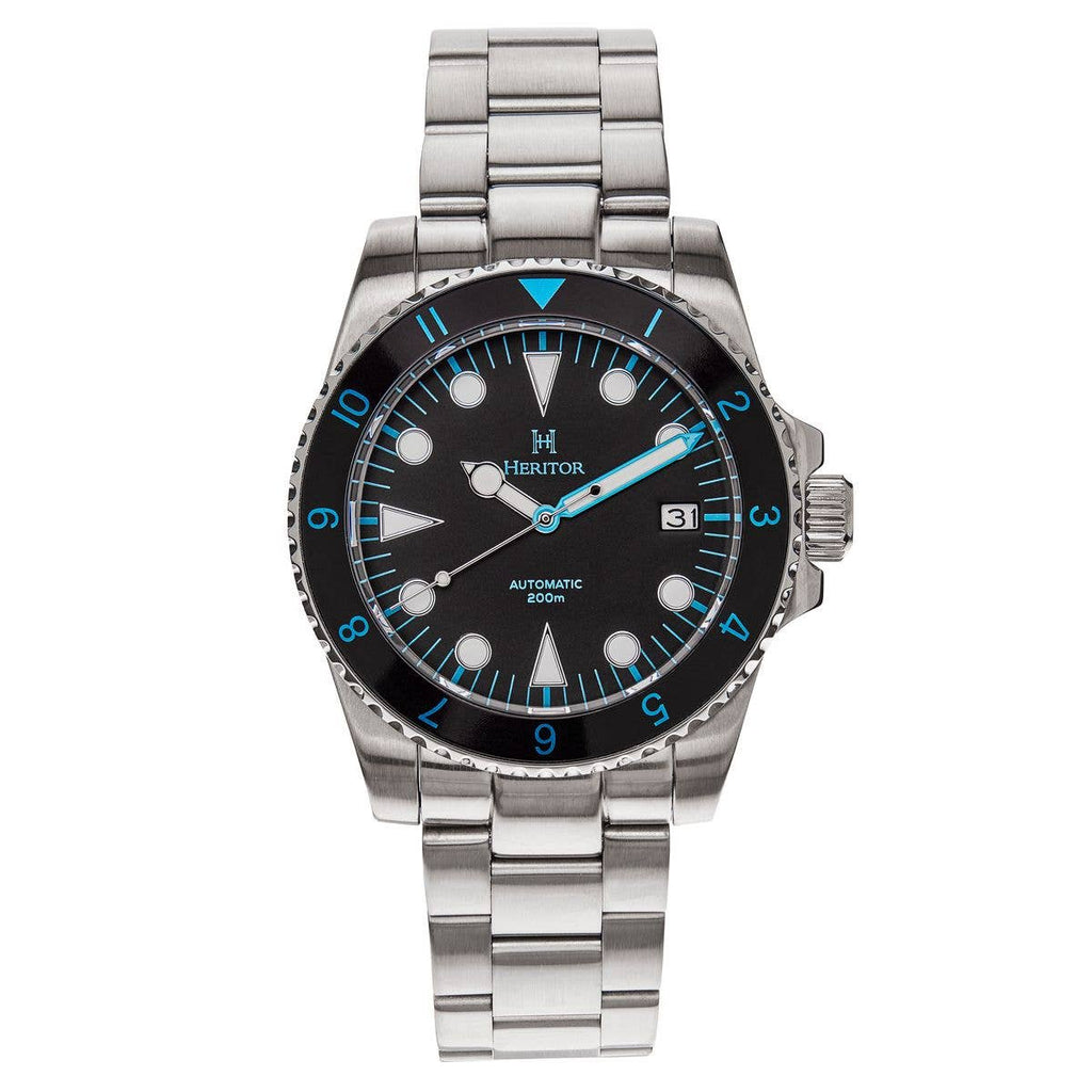Heritor Automatic Luciano Bracelet Diver Watch with Date - Bundle Bus
