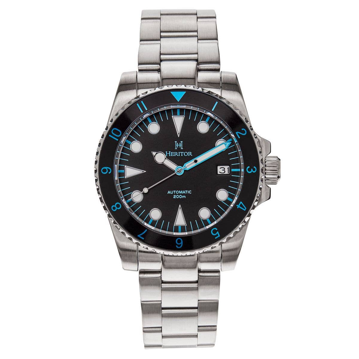 Heritor Automatic Luciano Bracelet Diver Watch with Date - Bundle Bus