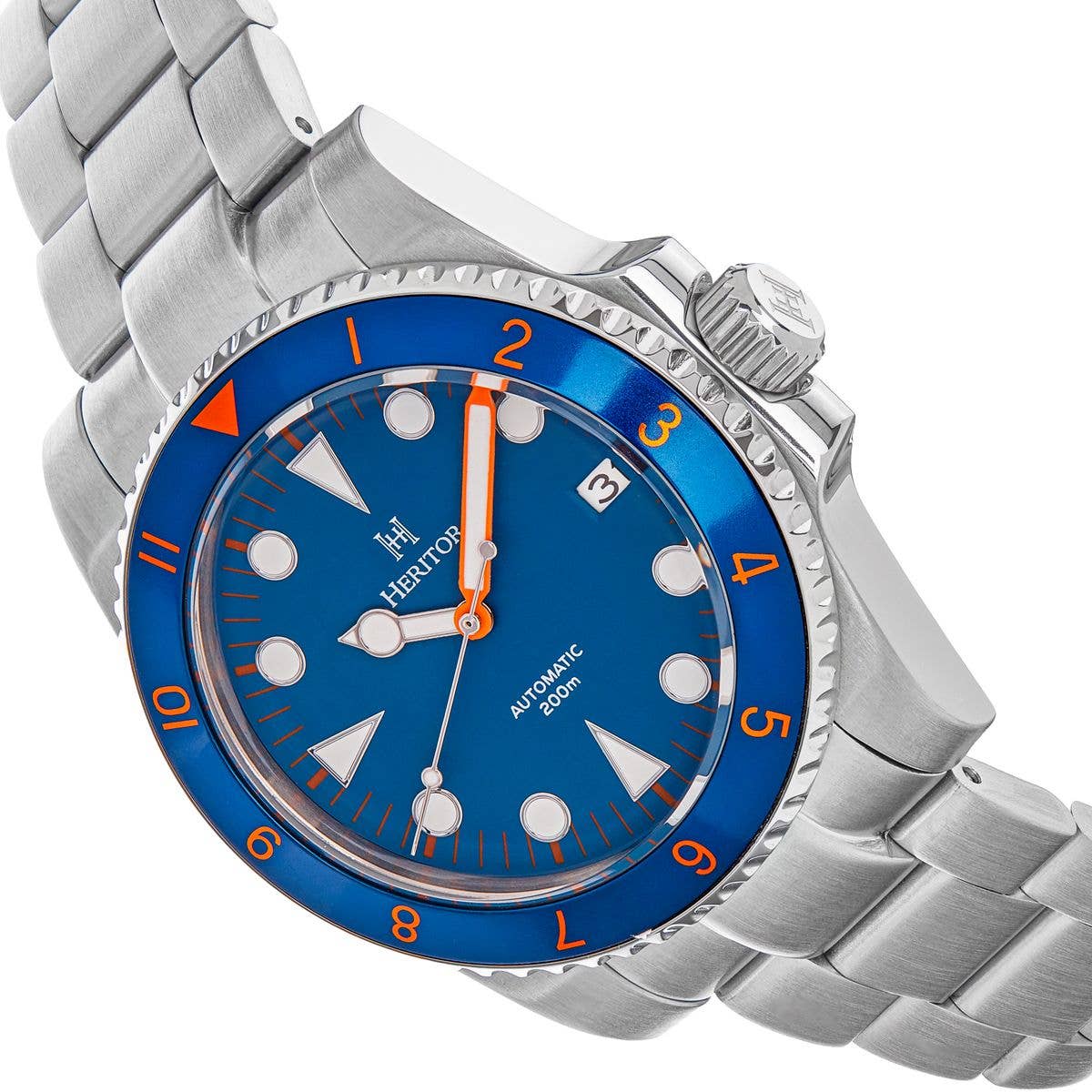 Heritor Automatic Luciano Bracelet Diver Watch with Date - Bundle Bus