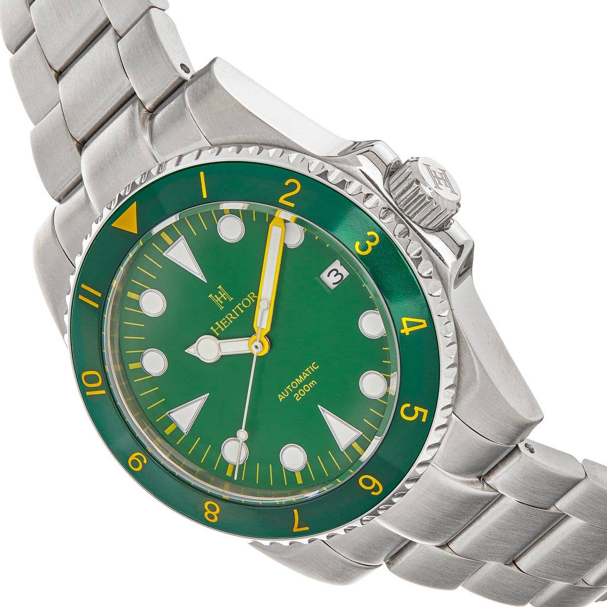 Heritor Automatic Luciano Bracelet Diver Watch with Date - Bundle Bus