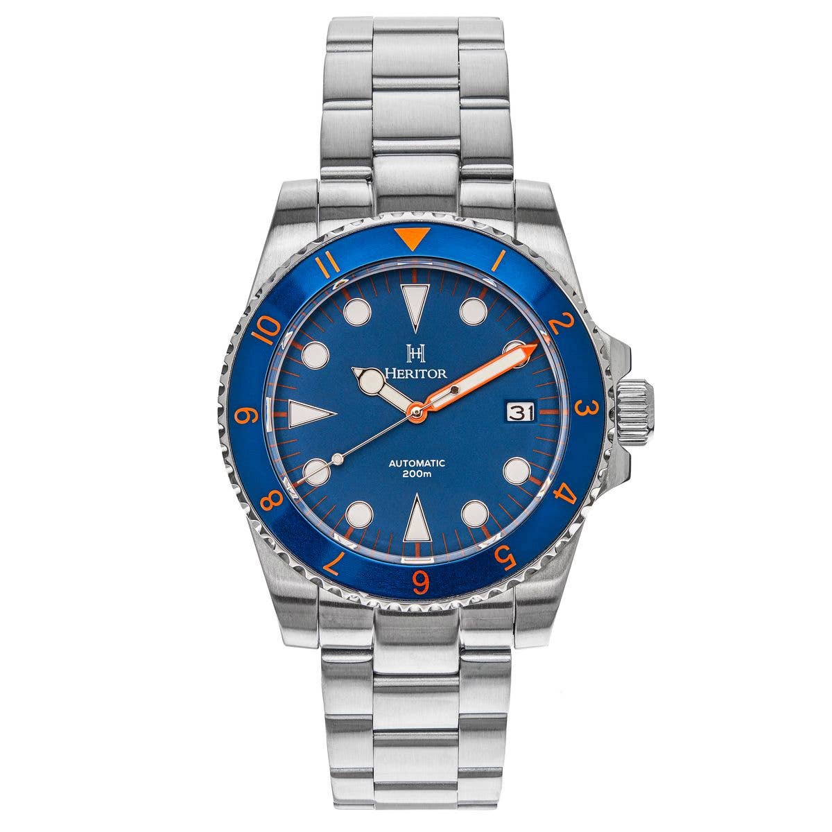 Heritor Automatic Luciano Bracelet Diver Watch with Date - Bundle Bus